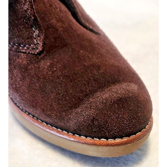 Coach Cassy Chestnut Brown Suede Wedge High Heel Lace Up Boots Women's Size 8B - Picture 13 of 13